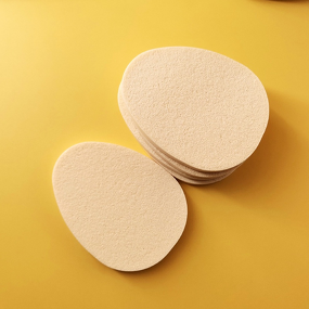 Cosmetic Puff Manufacturer - Factory Wholesale Disposable White Latex Flat Round Foundation Blending Facial BB Cream