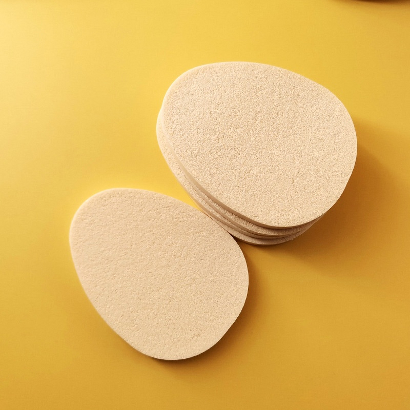 Cosmetic Puff Manufacturer - Factory Wholesale Disposable White Latex Flat Round Foundation Blending Facial BB Cream