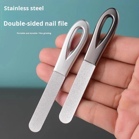 Nail File Manufacturer - Double-Sided Stainless Steel Straight Pattern for Polishing & Shaping