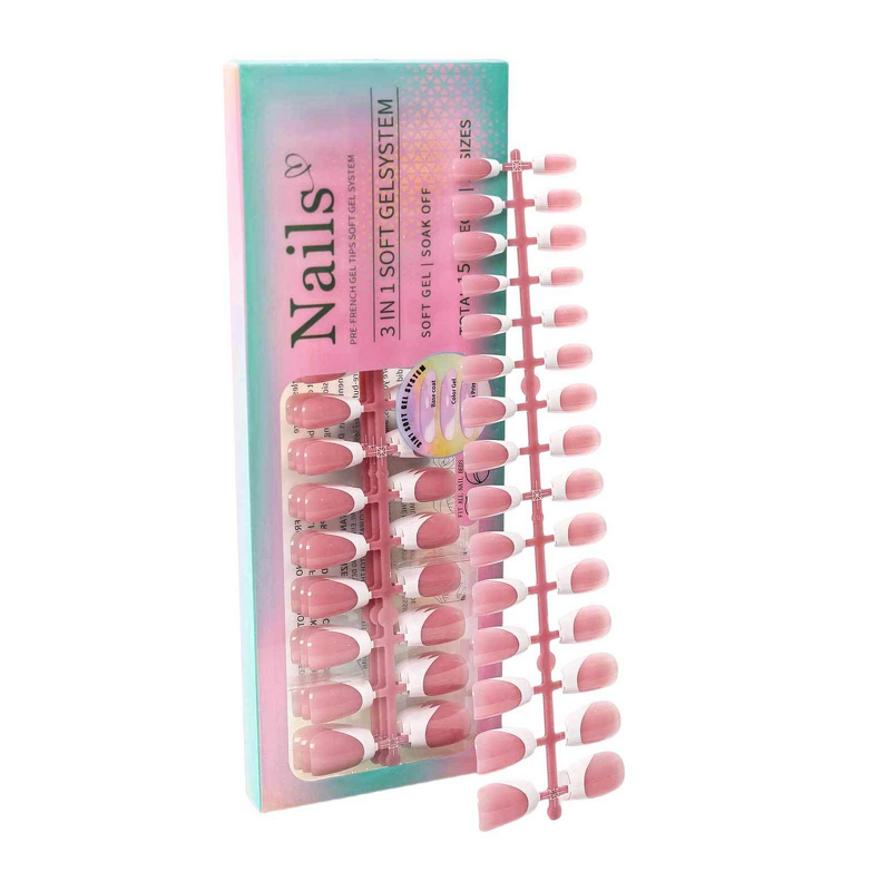 Press on Nails Manufacturer - 150pcs Oval Almond Acrylic French Style Medium Square Full Cover