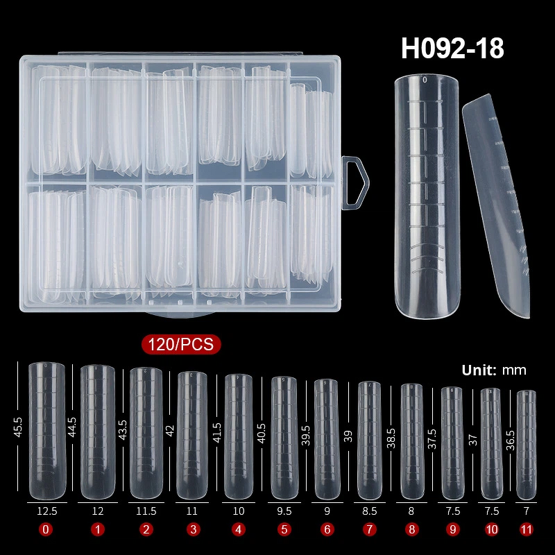 Nail Forms Manufacturer - 120pcs Crystal Glass Full Cover False Mold Quick Building Extension Tool
