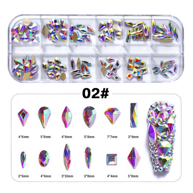 Nail Art Rhinestone Kit Manufacturer - 3D Shell Multi Shape with Charms Jewelry Wholesale