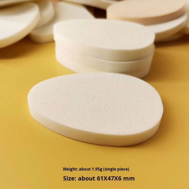 Cosmetic Puff Manufacturer - Factory Wholesale Disposable White Latex Flat Round Foundation Blending Facial BB Cream
