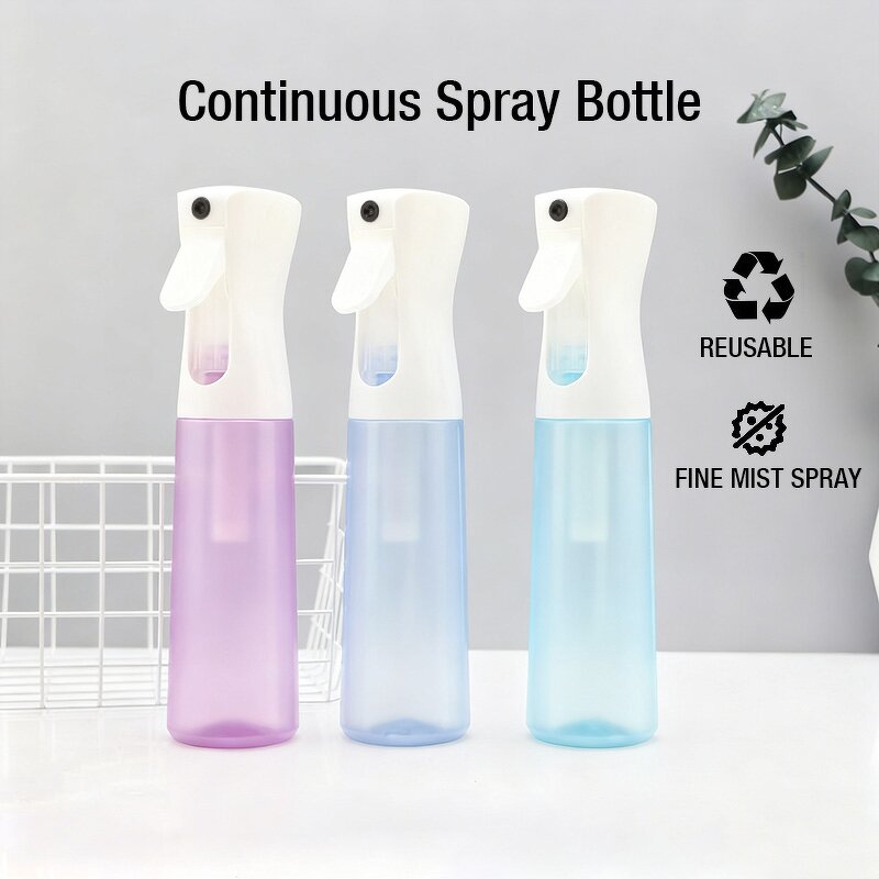 Hair Spray Bottle Manufacturer - 300ml Plastic Fine Continuous Water Mister for Hairstyling Skin Care Cleaning Plants