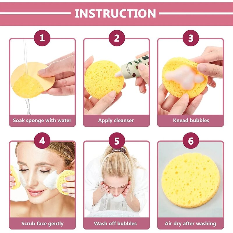 Facial Sponge Manufacturer - Wholesale Soft Compressed Expanding Cellulose Face Cloth for Exfoliating and Cleansing