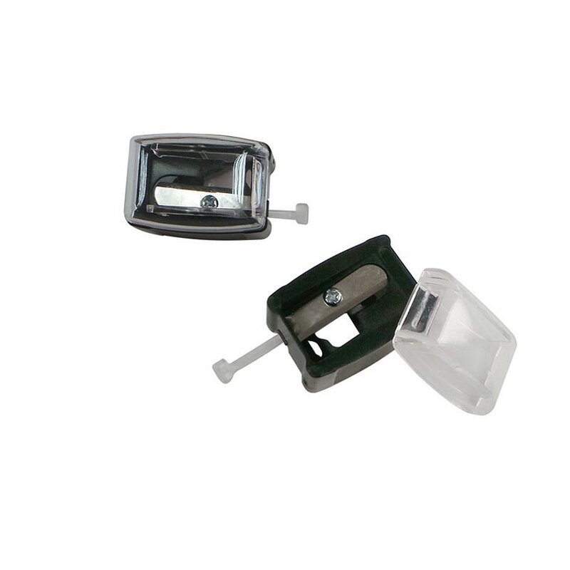 Pencil Sharpener Manufacturer - PS-10 Factory-Discounted Cosmetic Plastic Eyeliner Metal Dual-Hole Design with Deposit