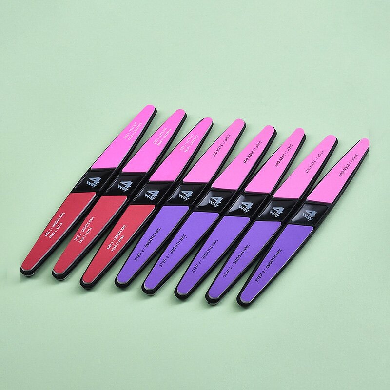 Nail File Manufacturer - New Design 4 Way Polishing Strip Double Side Emery Boards Smooth Buffer