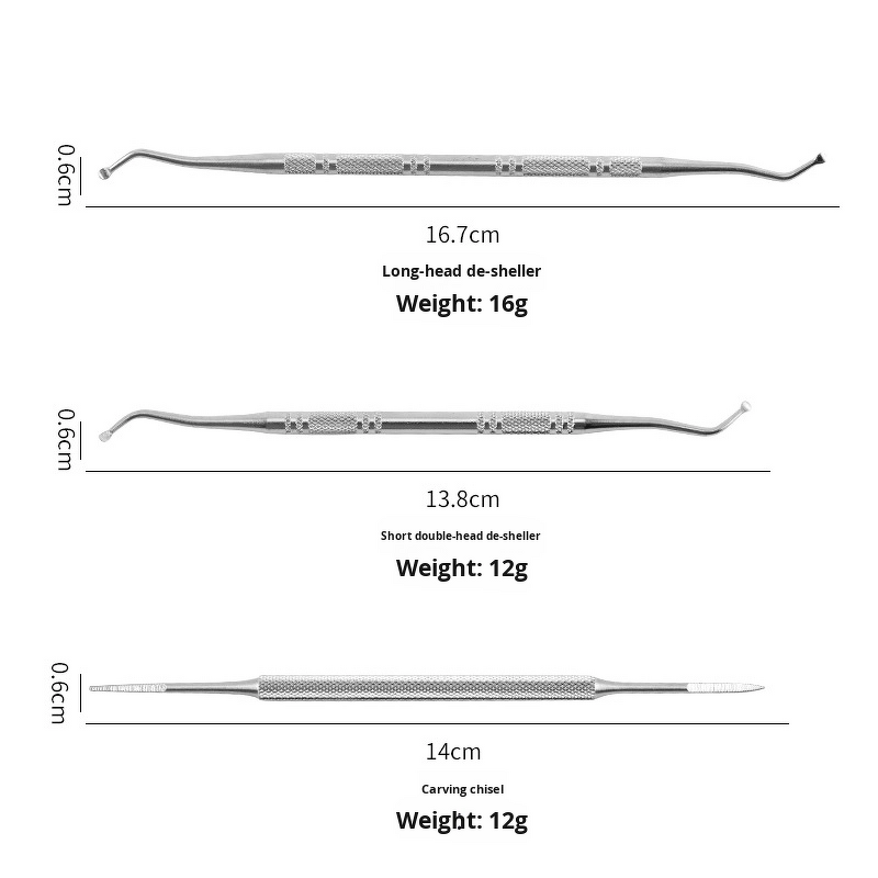 Nail Remover Manufacturer - Factory Wholesale Stainless Steel Double-head Nail Groove Spoon Set
