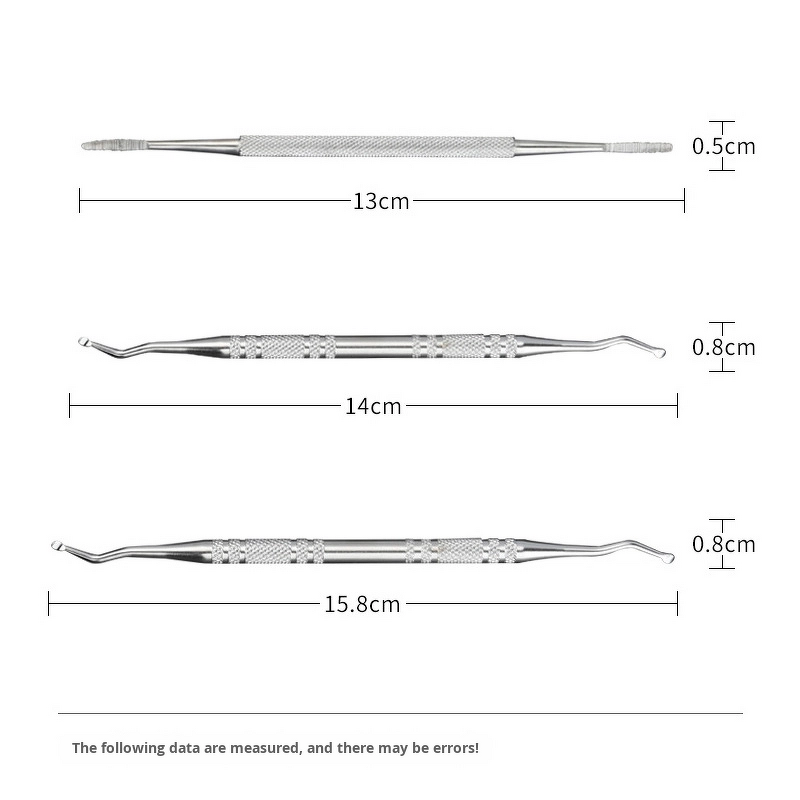 Nail Picker Set Manufacturer - Stainless Steel Double-Headed Ingrown Finger Spoon 3-Piece Eco-friendly Portable