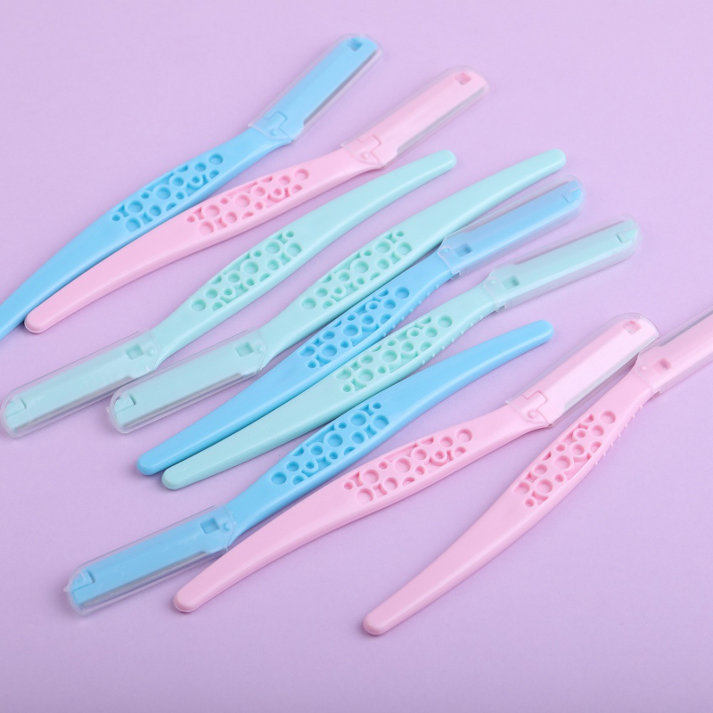 Eyebrow Razor Manufacturer - OEM Stainless Steel Macro Blades Folding for Facial Lip Temple Hair Shaper