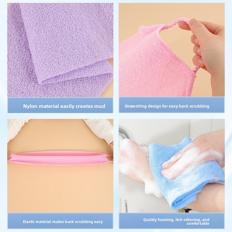 Bath Exfoliating Scrubber Manufacturer - Customized 100% Nylon Japanese Hotel & Spa Disposable Wash Cloth