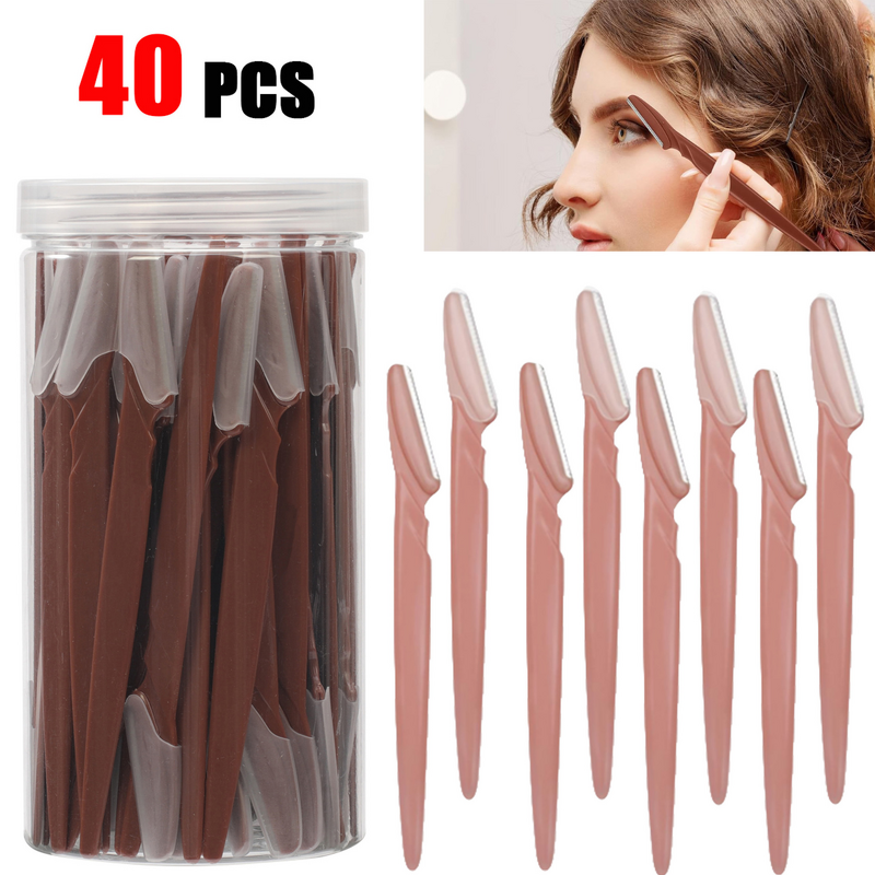 Facial Razors Manufacturer - Wholesale Straight Customized Packaging 12pcs Multipurpose Eyebrow Scraper with Mesh Head