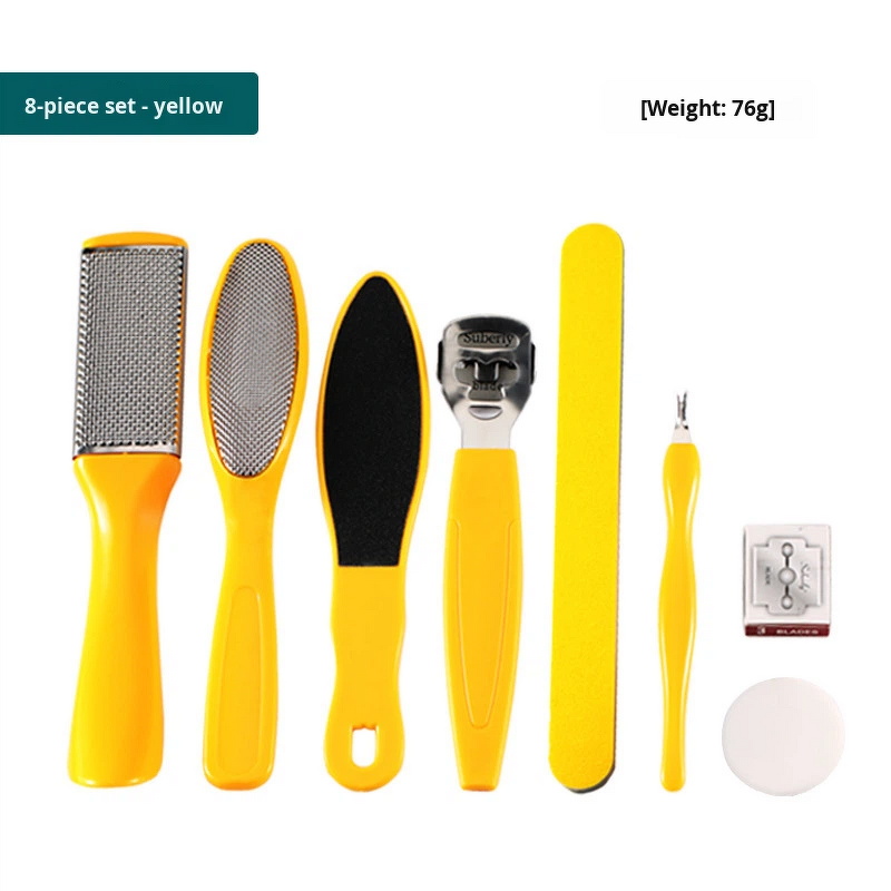 Foot Scrubber Set Manufacturer - 10 in 1 Stainless Steel Callus Remover File Grinder Scraper Board Pedicure