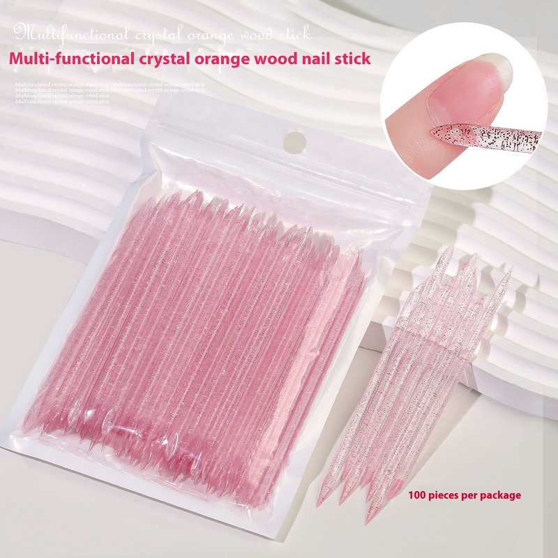 Nail Rhinestone Picker Manufacturer - 100pcs Double Headed Crystal Cuticle Remover Stick for Personal Care