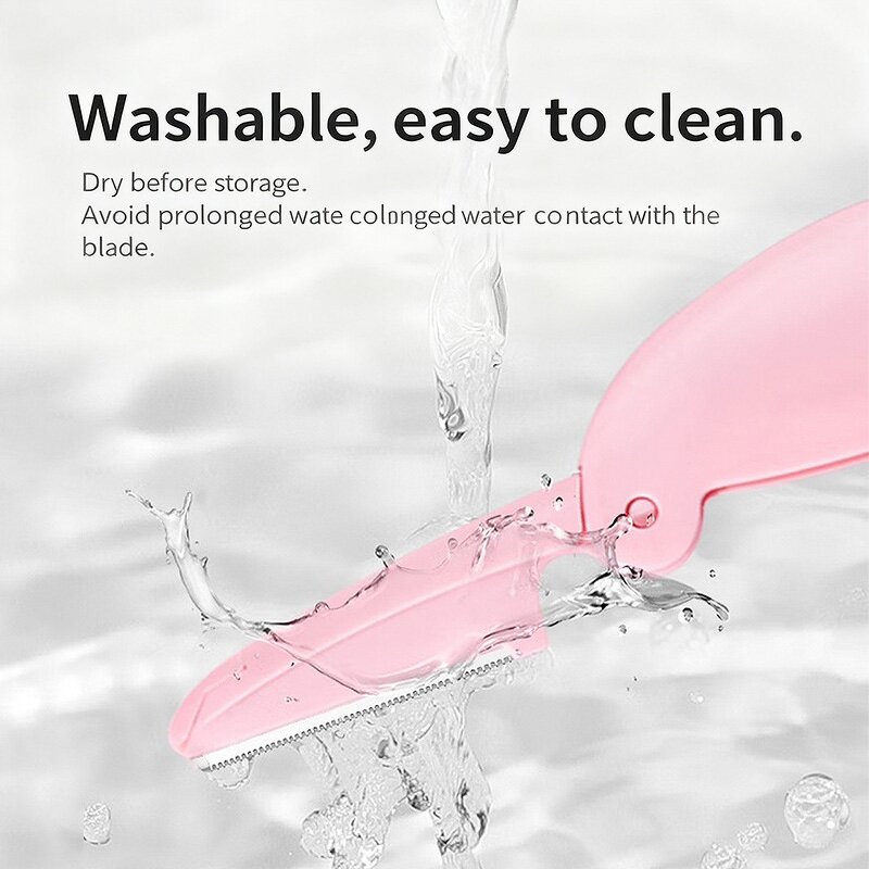 Facial Razor Manufacturer - Mini Folding Waterproof Stainless Steel Beauty Tool Eyebrow Shaver with Shaping Blade