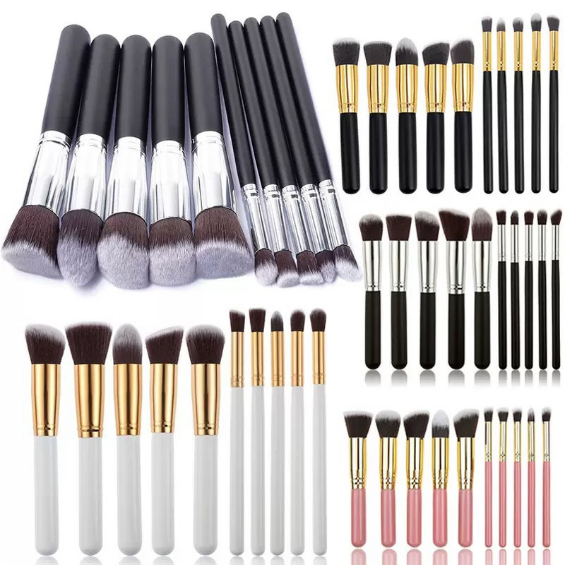 Makeup Brushes Set Manufacturer - 10pcs High-end Quality Luxury Custom Facial Foundation Powder Private Label Professional