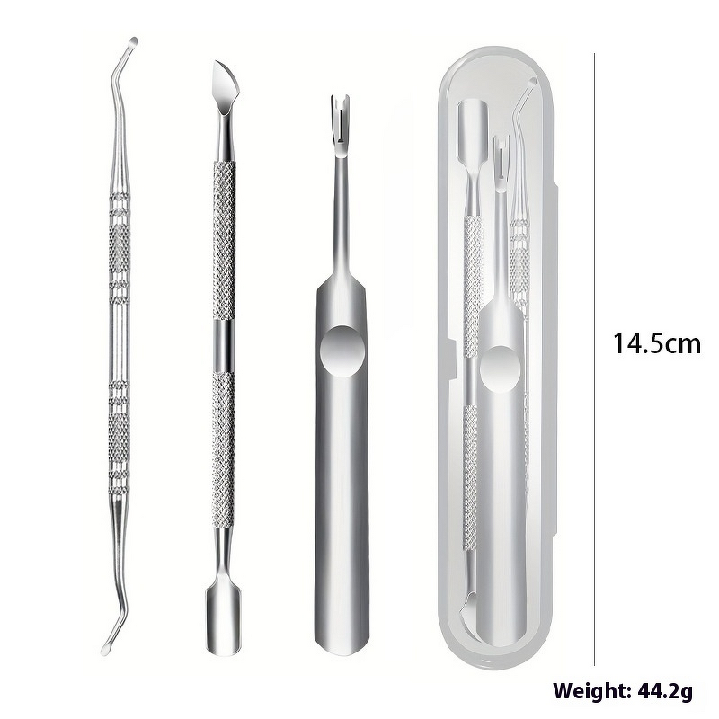Pedicure Knife Set Manufacturer - Hot-Selling Eco-friendly Stainless Steel Double-Headed Picker Dead Skin Fork