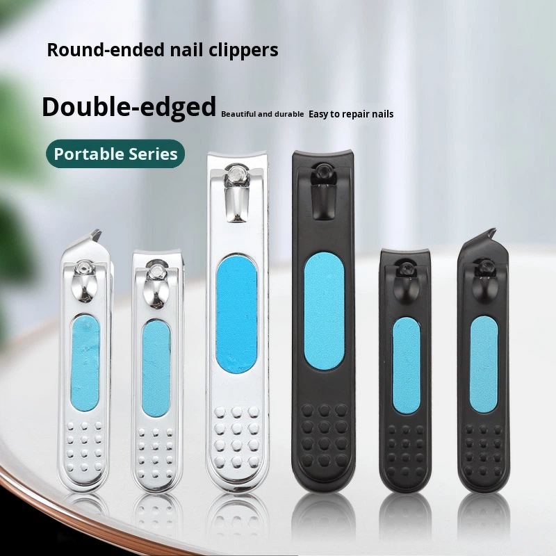 Nail Clipper Manufacturer - Single Portable Slant Stainless Steel with Tail File Straight Cutter