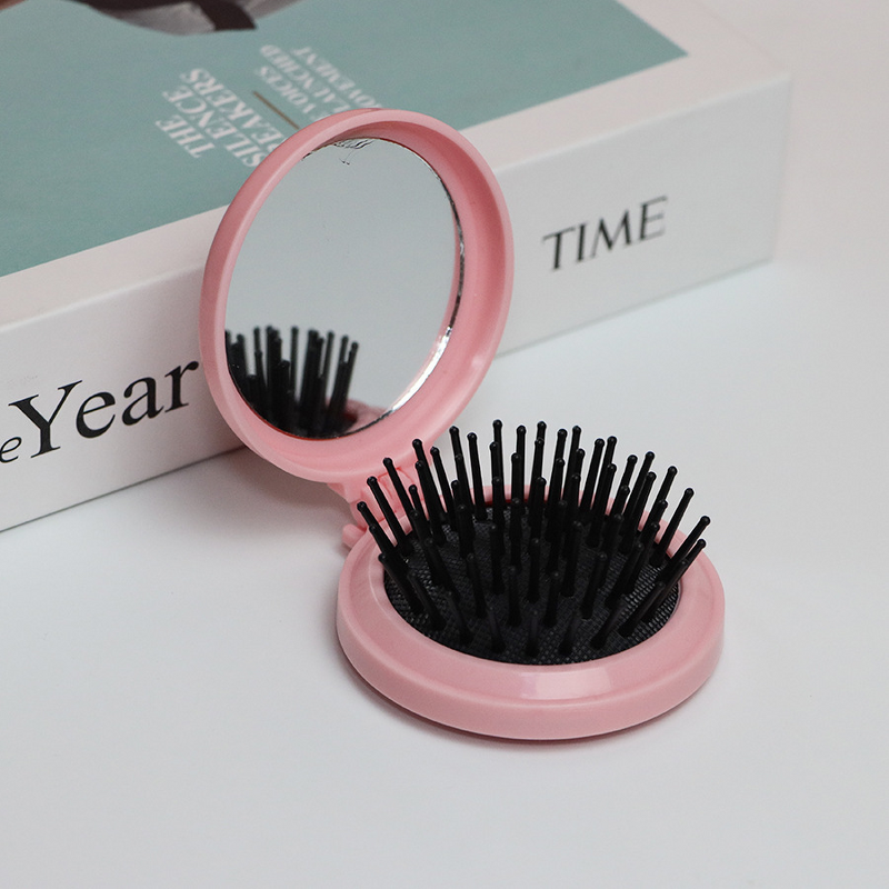 Comb with Mirror Manufacturer - Plastic Folding Airbag Small DIY Cute Girl Air Cushion Head Massage Integrated Portable