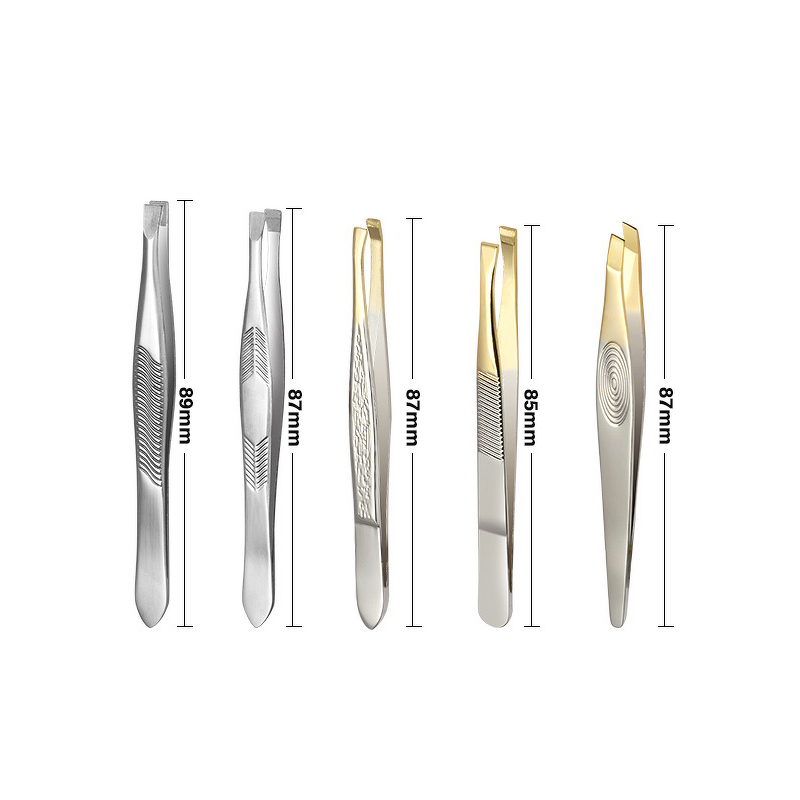 Lash Tweezers Manufacturer - Best Selling Stainless Steel Slanted Tip Portable High Precision False Eyelash Aid Tool
