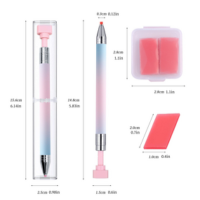 Rhinestone Crayon Pen Manufacturer - Rotating Adhesive Plastic Handle Gradient Holder Picker Tool