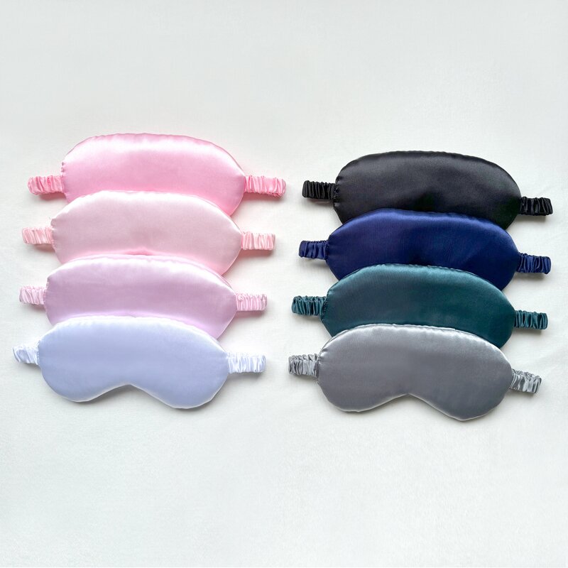 Sleep Mask Manufacturer - Custom Logo Satin Silk Eye Cover Soft Blindfold Elastic Strap for Women Men Travel