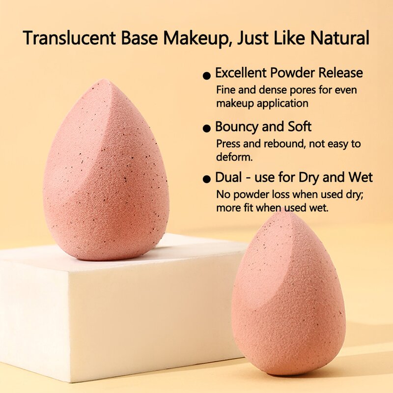 Beauty Sponge Manufacturer - Eco Friendly Degradable Coffee Grounds Makeup Powder Puff for Wet and Dry Use