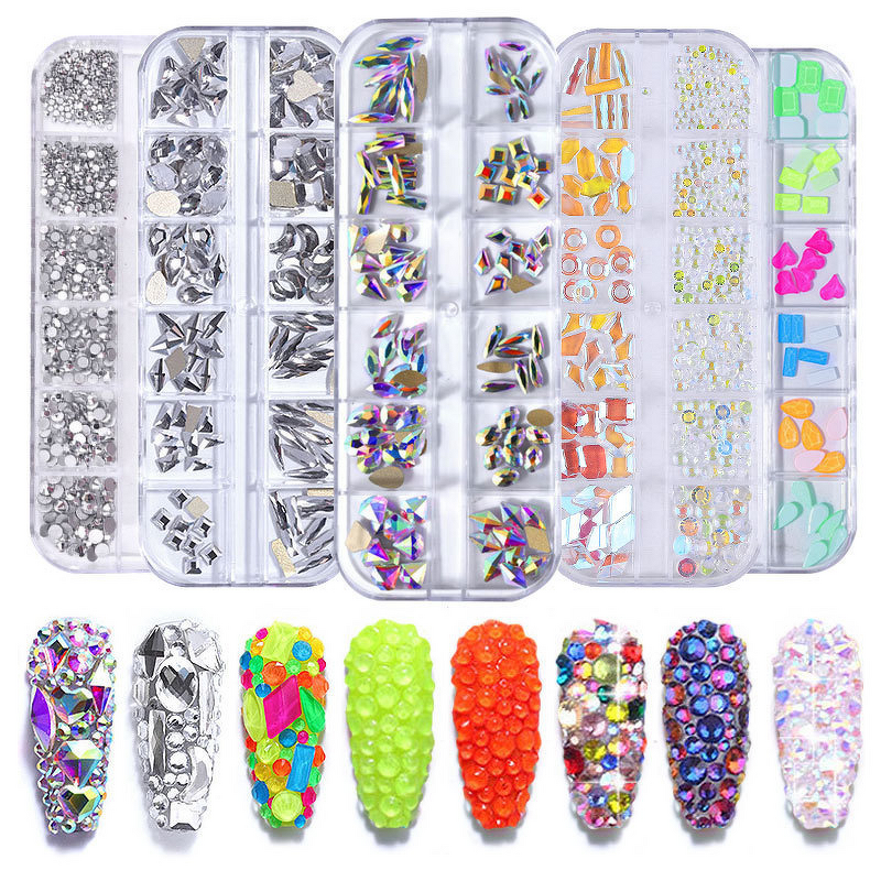 Nail Art Rhinestone Kit Manufacturer - 3D Shell Multi Shape with Charms Jewelry Wholesale
