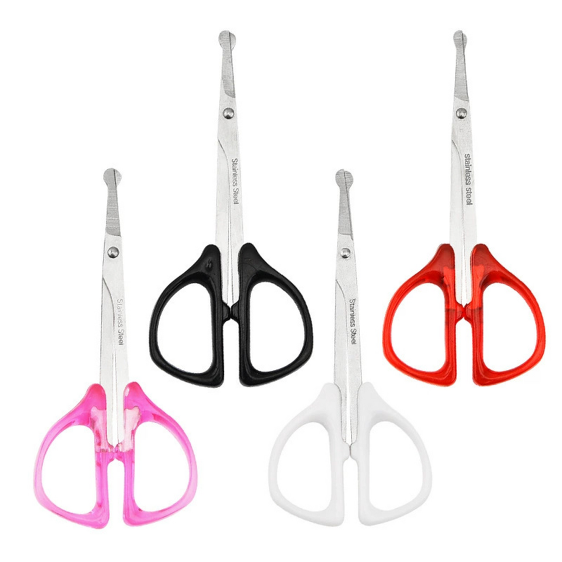 Nose Hair Trimmer Manufacturer - Stainless Steel Head Home Use Straight Plastic Pointed Eyebrow Comb