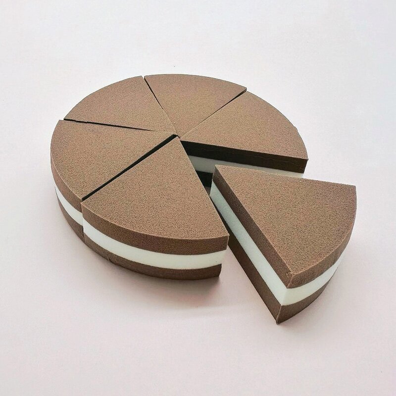 Makeup Sponge Manufacturer - Chocolate Cream Egg Shaped with Love Pattern Dual Use Wet and Dry Large Surface