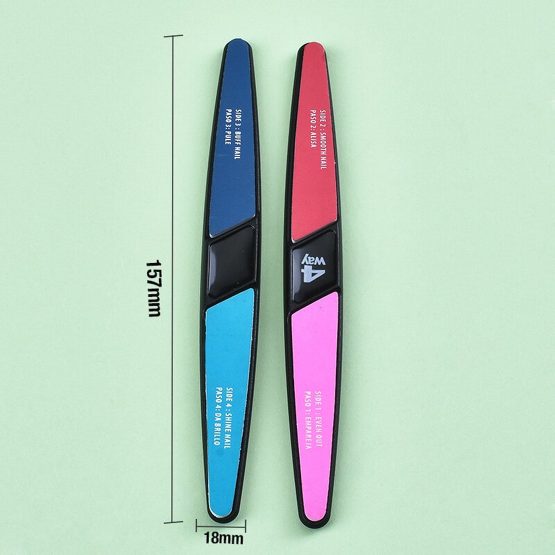 Nail File Manufacturer - New Design 4 Way Polishing Strip Double Side Emery Boards Smooth Buffer