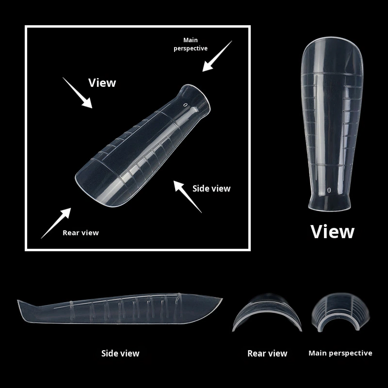 Nail Forms Manufacturer - 120pcs Crystal Glass Full Cover False Mold Quick Building Extension Tool