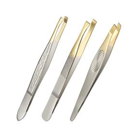 Lash Tweezers Manufacturer - Best Selling Stainless Steel Slanted Tip Portable High Precision False Eyelash Aid Tool