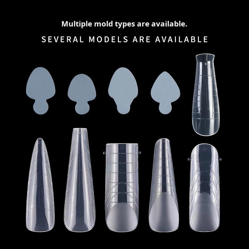 Nail Forms Manufacturer - 120pcs Crystal Glass Full Cover False Mold Quick Building Extension Tool