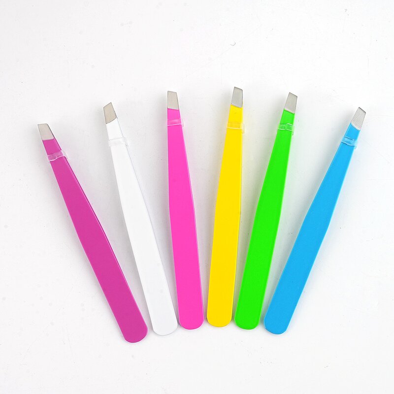 Eyebrow Tweezers Manufacturer - Wholesale Private Label Logo Display Thick Metal Stainless Steel Brow Grip Set