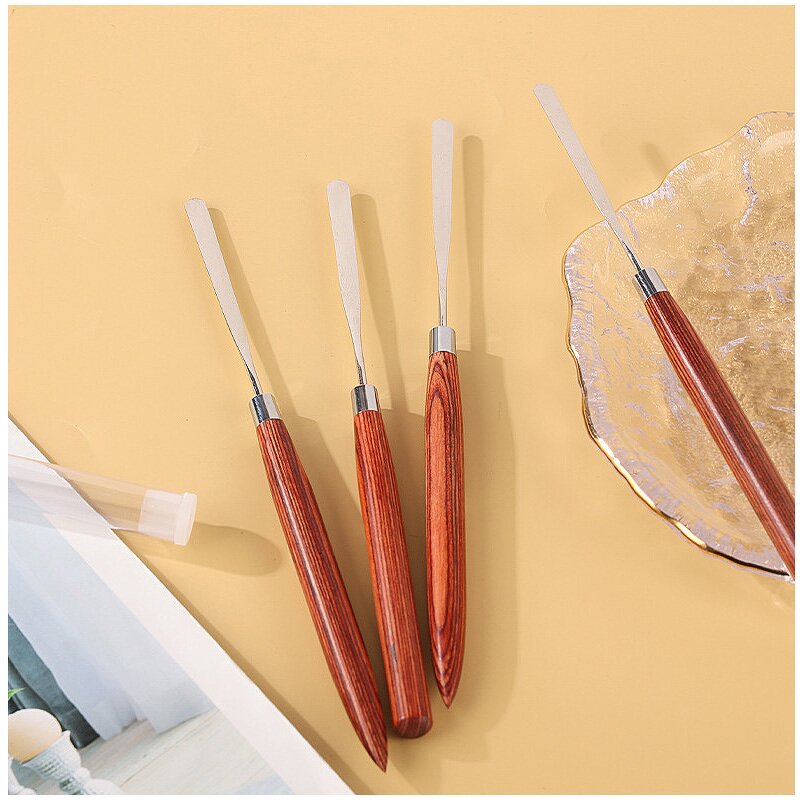 Nail Stirring Stick Manufacturer - Natural Wood Glue Mixing Halo for Oil Dyeing & Color Painting Makeup Tools