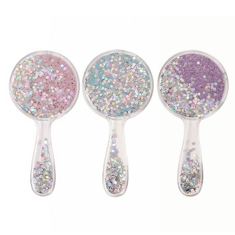 Cosmetic Mirror Manufacturer - Wholesale Square Diamond Rhinestone Bling Star Shaped Handheld Magnifying Double Sided