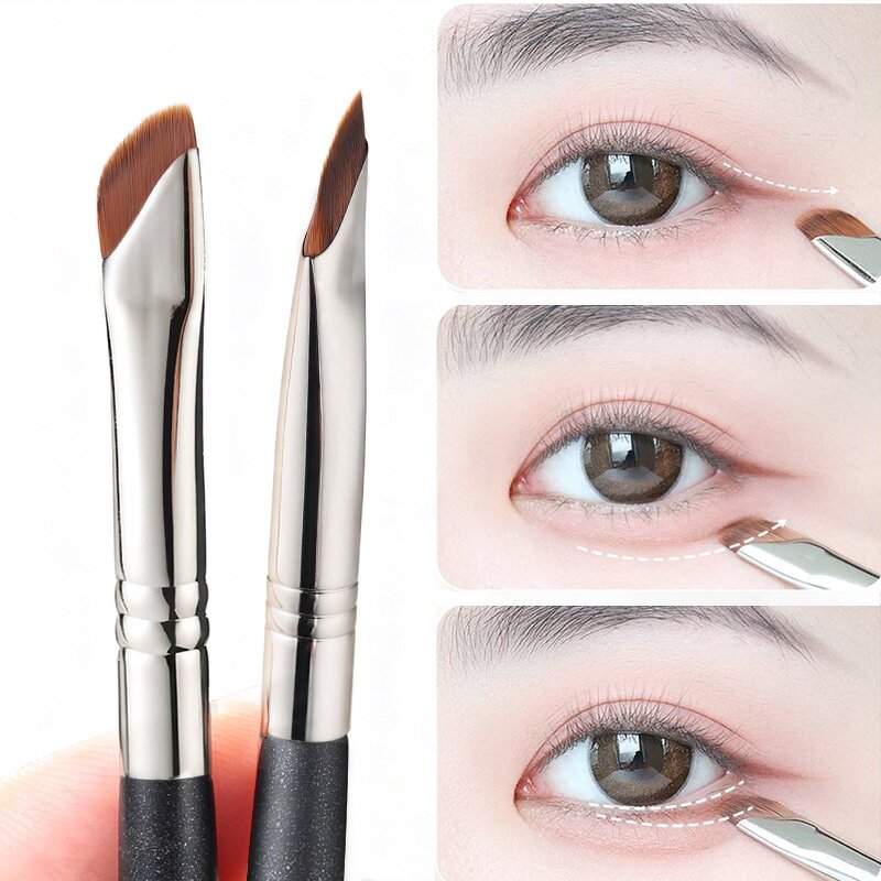 Makeup Brush Manufacturer - Thin Angled Tinting Single Custom Logo Private Label Flat Brow Eyeliner Concealer