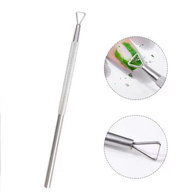 Manicure Tool Manufacturer - Stainless Steel Double-Headed for Polish & Cuticle Removal with Dead Skin Pusher
