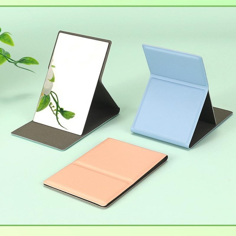 Cosmetic Mirror Manufacturer - Wholesale Personalized Double Sided Hand Held Stainless Steel Portable Foldable with PU Bag