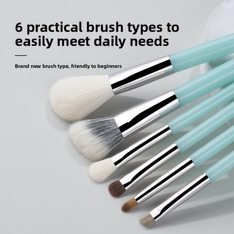 Makeup Brush Set Manufacturer - 6Pcs Concealer Brush Blush Loose Powder Eye Shadow Highlighter Foundation Beauty Tools