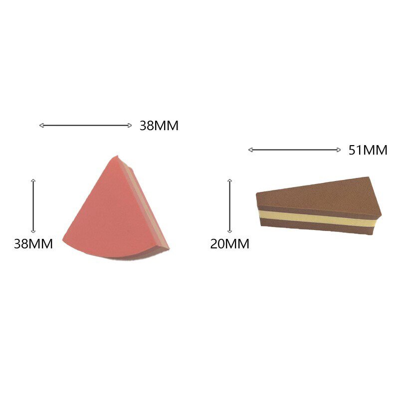 Makeup Sponge Manufacturer - Wholesales 6pcs Round Cake Wedges Triangle Powder Puff Pink Foam