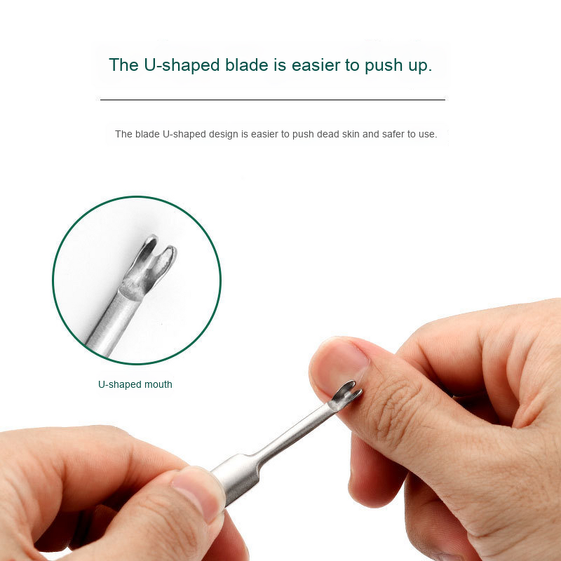 Cuticle Fork Manufacturer - Stainless Steel U-Shaped Sharp Remover File for Nail Care