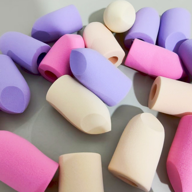 Finger Makeup Sponge Manufacturer - Finger Egg Shape Facial Latex Free Dauber and Powder Puff