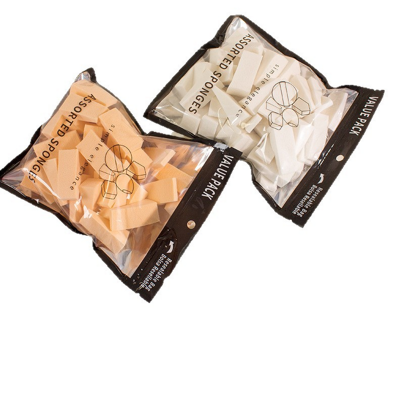 Powder Puff Manufacturer - 30pcs Beauty Trapezoid Triangle Small Latex Sponge Makeup Remover Portable