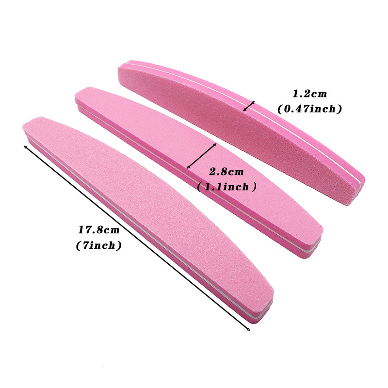 Nail File Manufacturer - Wholesale Half-Moon Sponge Sanding Double-Sided Coarse Fine Sand Sponge