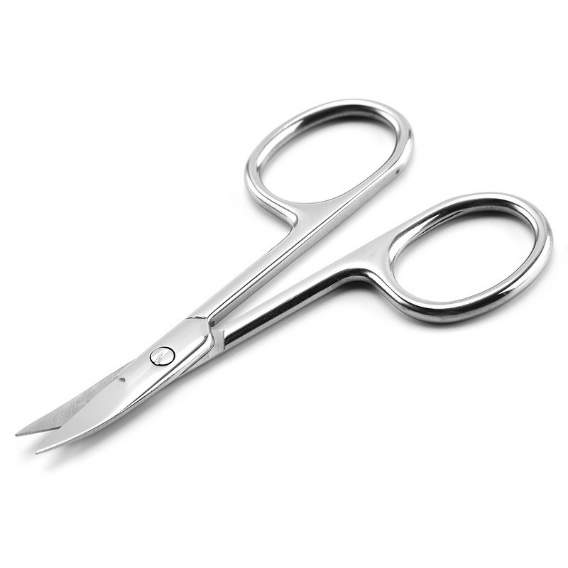 Eyebrow Scissors Manufacturer - Wholesale High Quality Curved Blade Stainless Steel Beauty Tools with Ceramic Handle