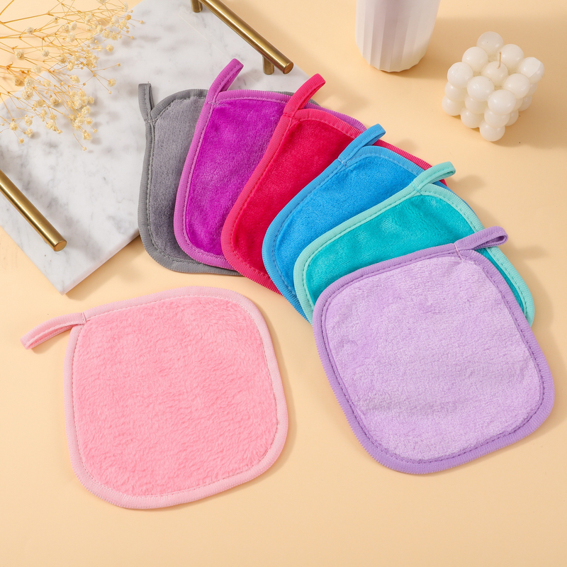 Makeup Remover Towel Manufacturer - Best Selling Lazy Clear Water Flannel 7 Color Thickened Hook Microfiber Face