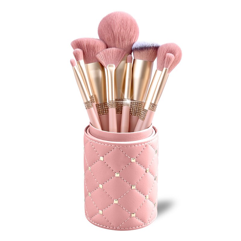 Makeup Brush Set Manufacturer - Private logo 10pcs Premium Vegan Glitter Diamond Makeup Brush Sets