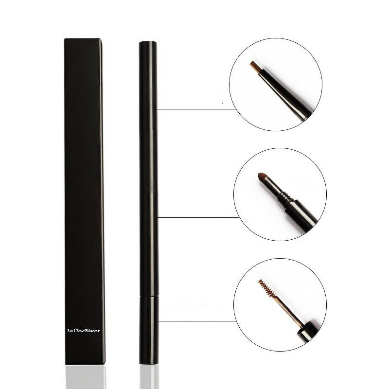 Eyebrow Pencil Manufacturer - Hot Selling Augenbrauenstift 3 in 1 with Spoolie Waterproof Microblading Pen